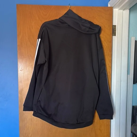 Adidas Black Hoodie with White Stripes - Picture 5 of 6